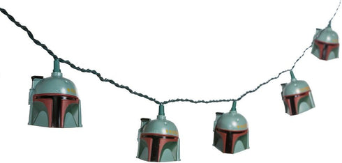 STAR WARS Kurt Adler 10-Light Boba Fett Helmet Light Set...