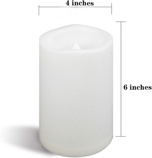 Outdoor Waterproof Flameless Candle with Timer Flickering Large Plastic Battery Operated LED Lantern Light Bright Electric Pillar for Outside Pati...