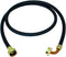 Eastman 5 Foot Rubber Washing Machine Fill Hose with Elbow, 3/4 Inch x 3/4 Inch FHT, 60333N...