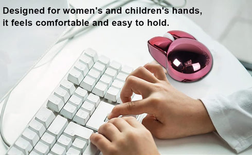 Wireless Mouse Bluetooth Cute Bunny Dual-Mode Computer Mouse Portable Small 2.4G Optical Mouse with USB Receiver Silent Red Kawaii Rabbit Cordless...