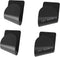 YIKANGHENG 2 Pairs Pot Lid Holder, Wall Mounted with Self adhensive Sticker Width Adjustable Black Plastic Holder Rack for Placing Pot Cover in Ki...