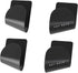YIKANGHENG 2 Pairs Pot Lid Holder, Wall Mounted with Self adhensive Sticker Width Adjustable Black Plastic Holder Rack for Placing Pot Cover in Ki...