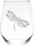 Dragonfly Stemless Wine Glass, 17 oz - Dragonfly Themed Gift for Men and Women...
