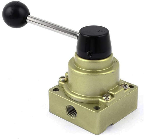 YXQ 1/4PT Rotary Hand Lever Valve 3 Position 3 Ports 2 Ways Pneumatic Air Flow Control VH200-02...