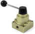 YXQ 1/4PT Rotary Hand Lever Valve 3 Position 3 Ports 2 Ways Pneumatic Air Flow Control VH200-02...
