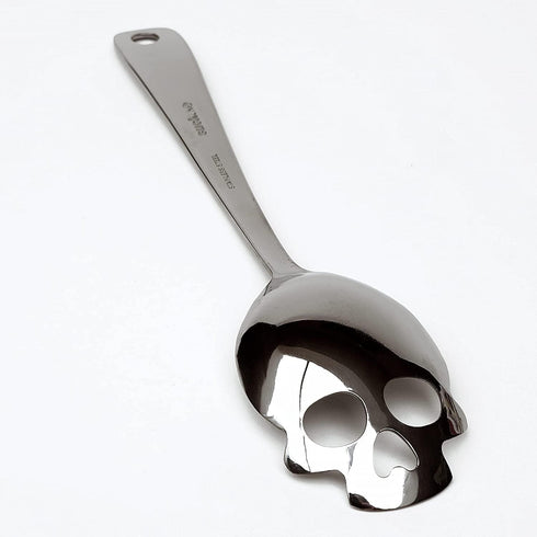 Suck UK | Skull Serving Spoon | Stainless Steel Serving Utensils | Kitchen Spoons For Gothic Home Decor | Goth Kitchen Serving Spoon | Slotted Spo...