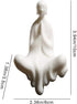 Kingzhuo White Ceramic Cute Sitting Buddha Statue Beautiful Sculpture Praying Hands Meditation Monk Figurine Peaceful Little Statue Home Decor Orn...