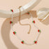 Beaded Cherry Choker Necklace for Women Boho Transparent Beads Cute Shiny Choker...