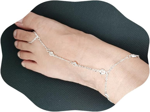 Beaded Anklet Bracelet Simple Chain Jewelry Beads Ankle Bracelet Foot Chain...