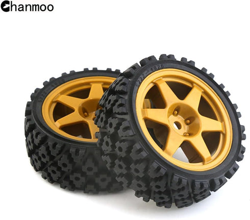 1/10 RC On Road Tires Rubber Rally Tyres and Wheels Rims 12mm Hex for 1/10 Scale RC Racing Drift Car HPI KYOSHO Tamiya XV01 XV02 TA06 TT01 TT02 PT...