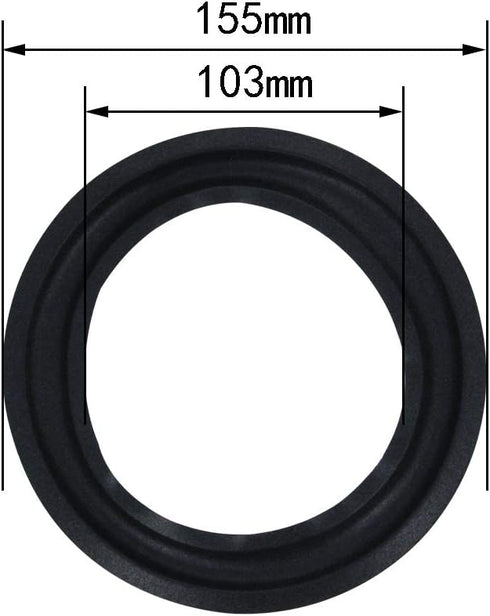 Fielect 6 Inch Speaker Foam Edge Surround Rings Replacement Parts for Speaker Repair or DIY 4pcs...