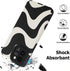 Case for iPhone 15 Pro Max 6.7" 2023 Wave Pattern Case, Soft TPU Bumper Silicone Glue Phone Case Cute Zebra Pattern Cover Designed for Female Girl...