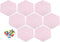 PATIKIL Hexagon Felt Board Tiles, 8 Pack Self Adhesive Moon Wall Pin Bulletin Board with Push Pins for Photos Memos Home Office Decor, Pink...