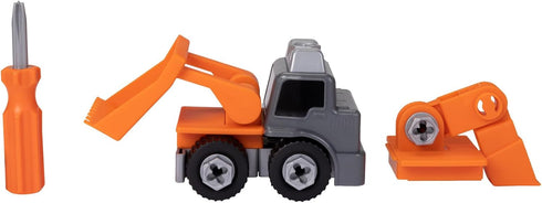 Black+Decker Matrix Jr.Kids Boys Play Tools 2-in-1 Build-It Kit: Excavator and Bulldozer 20 Piece Playset...