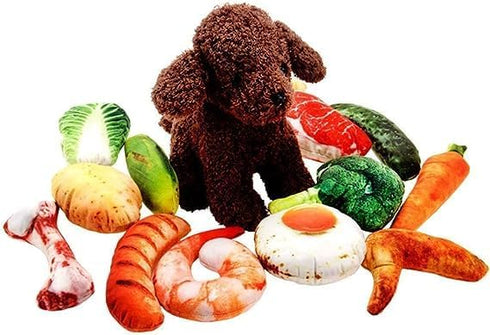 Yellow Potato Food Shape Squeaky Toys, Cute Plush Toys Chew Toys for Small Medium Large Dogs Squeak Toys...