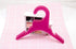 Pet Clothing Hanger, 10PCS Plastic Anti-Skid Dog Puppy Cat Clothes Clothing Rack for Small Animals (Pink, S...