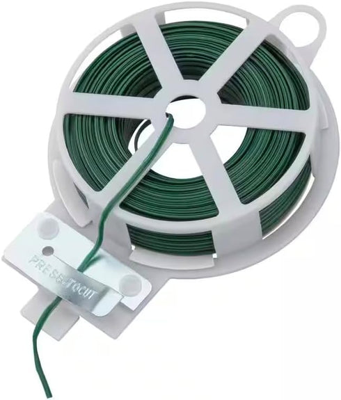 Rocky Mountain Goods Twist Ties for Plants with Cutter - Green Garden Twist Ties for Outdoor/Indoor Plants, Climbing Plants - 100 Feet Cut to Cust...