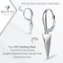 Sterling Silver Geometric Minimalist Triangle Leverback Dangle Drop Earrings for Women Mens...
