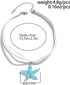 Blue Drop Starfish Necklace For Women Girls Boho Layered Starfish Pendant Choker White Velvet Necklace Summer Beach Necklaces Jewelry Gifts...