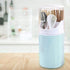 Kitchen Utensil Holder with Cover, 4 Compartment Wall-Mounted Countertop Plastic Silverware Holder Utensil Drying Rack for Cutlery, Chopstick, Spo...