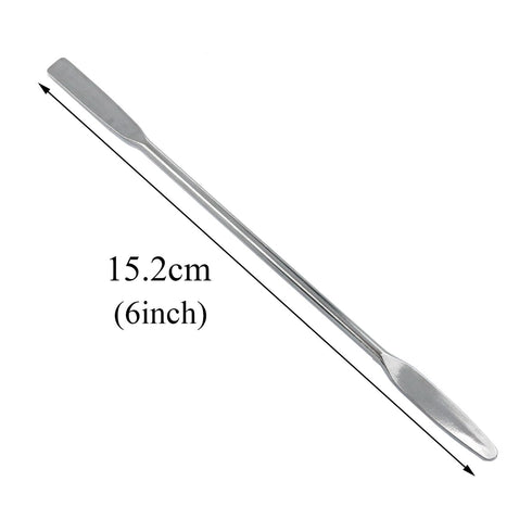 Stainless Steel Lab Laboratory Mini Double-Ended Spatula Semi-Micro Shovel Conical Arrow End Flat End -4PCS...