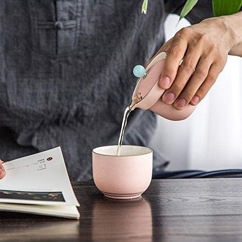 Sizikato Tea for One Teapot and Cup Set, Mini Portable Tea Set for Office, Outdoor, Picnic, Travel....