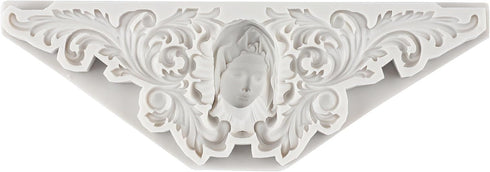 Baroque Fondant Molds Curlicues Scroll Lace Silicone Mold Relief Flower Mold Beautiful Women's Head Mold For Cake Decorating Cupcake Topper Candy ...