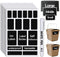 170Pcs Black Removable Labels for Jars,Labels for Storage Bins,Small Labels for Food Containers with 1 Liquid Chalk Marker for Jars Labels (Black)...