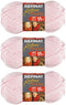 Bernat Softee Chunky 3-Pack Yarn, 2.8oz, Super Bulky 6 Gauge -Baby Pink- Machine Wash & Dry...