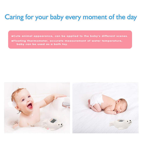 Doli Yearning Upgrade Baby Bath Thermometer Room Temperature| Water Thermometer|Kids' Bathroom Safety Products| Baby Bath(Seal Shape)?/?, LCD...
