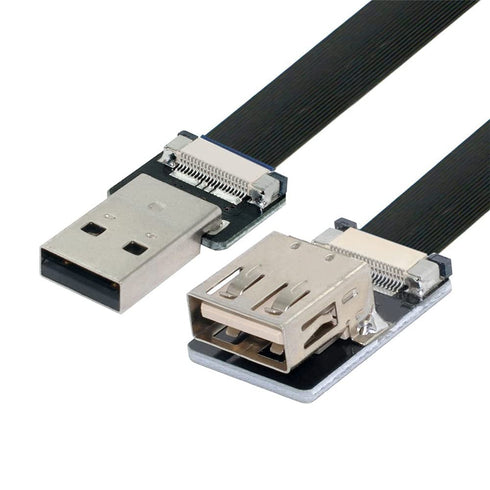 Xiwai 2.0M USB 2.0 Type-A Male to Female Extension Data Flat Slim FPC Cable for FPV & Disk & Scanner & Printer...