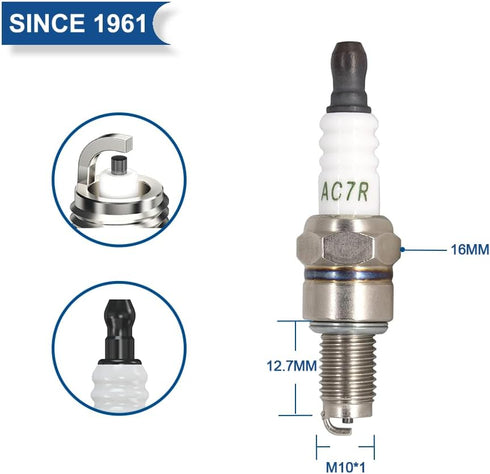 TORCH AC7R Spark Plug Compatible with Husqvarna 581362301, Shindaiwa 3699-91867, Red Max 369991867, 506615101, 544260901, 870217001, T107073110, T...