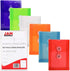 JAM PAPER Plastic Envelopes with Button & String Tie Closure - 4 1/4 x 6 1/4 - Assorted Colors - 6/Pack...