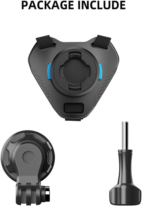 SUREWO Magnetic Quick Release Motorcycle Helmet Chin Strap Mount Compatible with Go pro Hero 12,11,10, 9, 8, 7, (2018), 6 5,DJI Osmo Action 4/3, A...