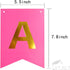 Roseo Pink Happy Birthday Banner Signs Golden Sparkle Funny Birthday Party Supplies for Girls Party Decorations Nursery Decorations 13 Pieces...