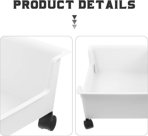 SEWACC Home Decor Office Decor Under Desk Rolling Cart with Wheel Desktop Organizer Table Small Nightstand Under Desk Office Storage Bookshelf Mob...