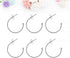 Supvox 6pcs Earring Findings Beading Hoop Earring Finding Metal Hoop Earrings C-Shaped Eardrops Beads DIY Jewelry Making Supplies Materials - Silv...