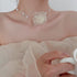 FUTIMELY Rose Flower Pearl Choker Necklace for Women Teen Girls,Vintage Layered White Fabric Foral Rosette Necklace Artificial Gentle Bride Weddin...