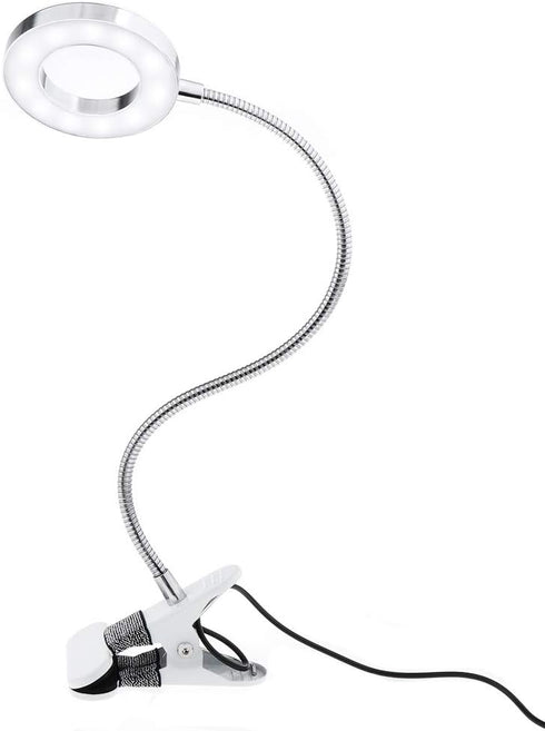 JimKing Ring Light, Tattoo Light Desk Lamp, LED Book Light with Clip, USB Bed Lamp for Live Show, Reading, Tattoo, Make Up, Manicure...