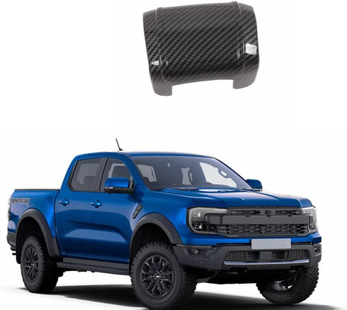 Carbon Fiber Print Style Gear Shift Knob Trim Knob Cover Trim for Ford F-150 Raptor 2021 2022 2023...