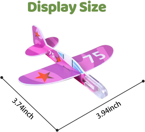 50 Pcs Foam Gliders Planes Toys for Kids, Paper Airplane, Party Favors Goodie Bag Stuffers, Outdoor Flying Toys, Bulk for Classroom Prizes Boys an...