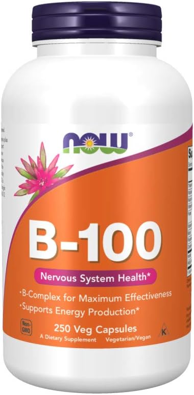 Now B-100 Vitamin Nervous System Health Dietary Supplement Capsule...
