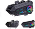 Y102X Helmet Talk Motorcycle Helmet Headset, Wireless Helmet Intercom for 2 People to Talk, with CVC Noise Reduction Music Control Response, Bluet...