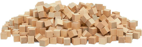 Woodpeckers DIY Wooden Cubes 1/2-inch, Pack of 100 Small Blank Blocks, Unfinished Wood for Crafts, STEM, Dice, and Building Blocks for Stacking...
