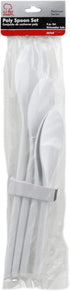 Chef Craft Select Plastic Spoon Set, 10-14.5 inch 4 Piece, White...