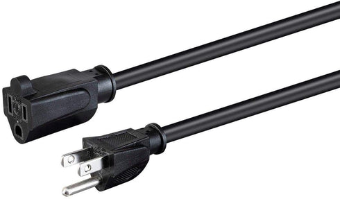 Monoprice Extension Cord - NEMA 5-15P to NEMA 5-15R, 10 Amp, 1250 Watt, 125 Volt, 18AWG, 10 Feet, Black...