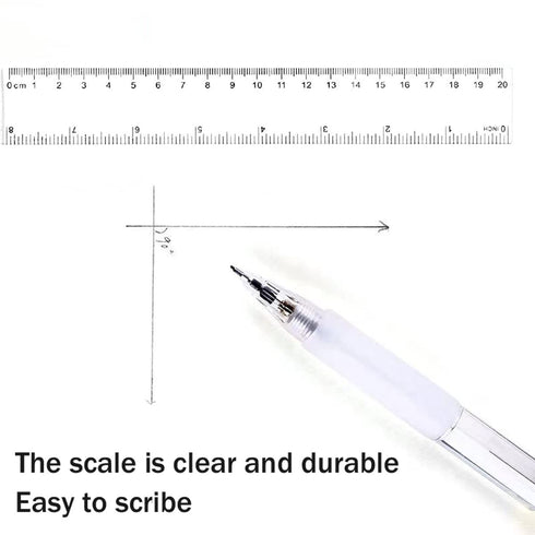 4 Pack Ruler, 30cm Ruler Multi Pack Clear Ruler Plastic Ruler 12 Inch Shatterproof Ruler Shatterproof Metric Ruler Clear Ruler Measuring Ruler Too...