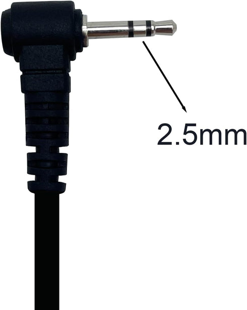 Walkie Talkie Earpiece with Mic PTT 2.5mm 1 Pin D Shape Radio Earpiece Headset Compatible with Motorola Talkabout Walkie Talkie MH230R MR350R T200...