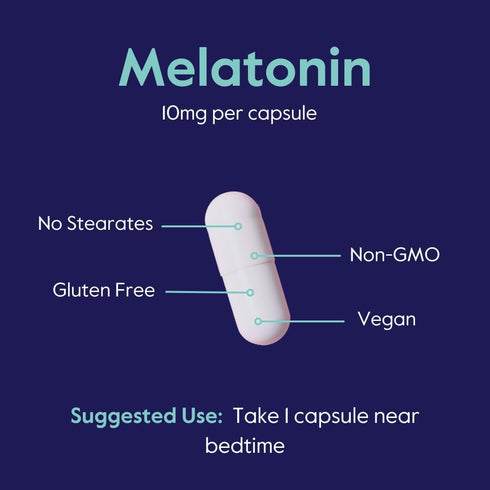 BESTVITE Melatonin 10 mg - 360 Veg Caps - No Stearates - No Sucralose, No Dextrose, No Silicon Dioxide, No Mannitol - Vegan - Non-GMO - Gluten-Fre...
