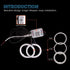 YM E-Bright 1 Set 70MM RGB Angel Eyes LED Halo Rings for Car Lamp Daytime Running Light COB Chips Multil-Color Circle Ring Mobile App Control with...